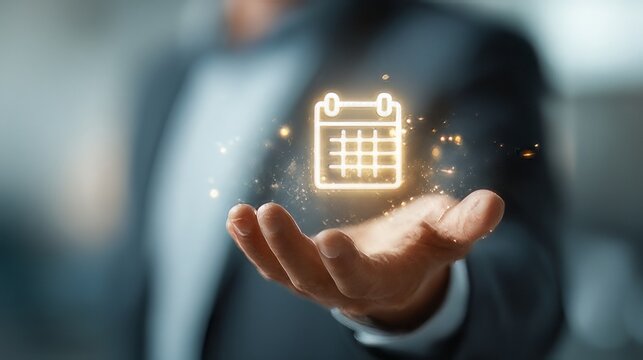 Business scheduling or appointment management. Time management techniques using digital tools. Professional planning, logistics, or scheduling meetings. busines