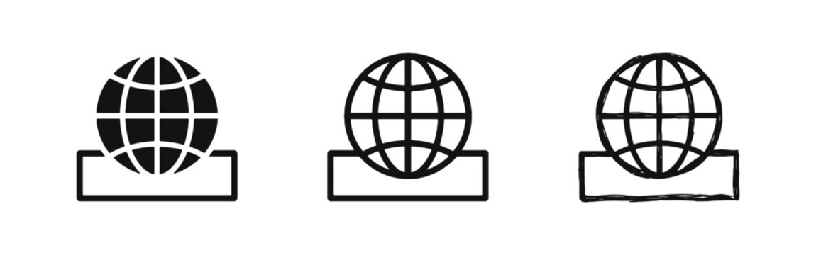 Web Browser and Global Internet Icon Set