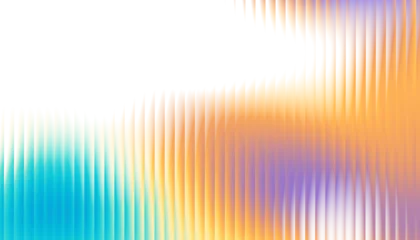 Fototapeten Fraktale Wellen Futuristic glowing fractal glass with vertical ribbed lines illuminated by flowing curve of light. Bold dynamic design for visual projects  © kastanka