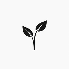 Obraz premium New plant sprout growing from soil under sunlight with green leaves reaching upward towards the sky in a garden setting