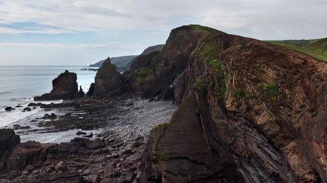Twilight on the Cornish cliffs in early summer