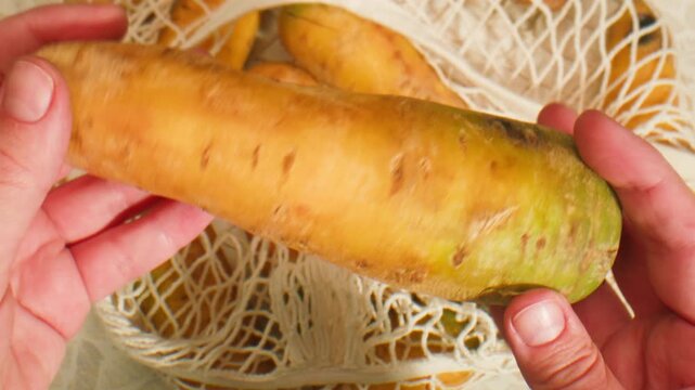 Bunch of yellow organic carrots on a rusty background. selective focus. 