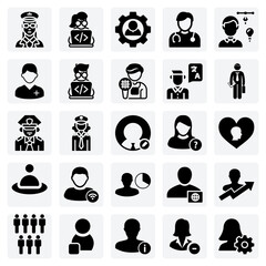 Obraz premium Illustrations Of The Modern Workforce Showing Men And Women In Various Technical, Creative, And Service Jobs