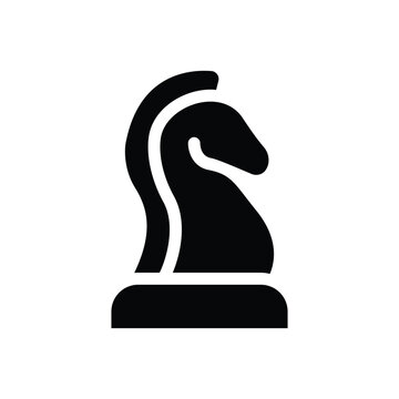 Chess knight icon with strategy gameplay checkmate competition tournament