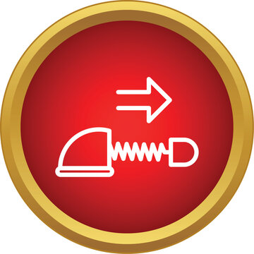 Icon representing moving forward through force or decompression