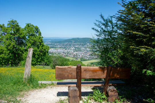 Aussicht auf Pfeffingen, Baselland, Schweiz