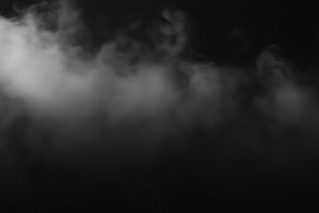 Fototapeta premium dramatic black and white smoke swirls abstract background for creative design and atmospheric effects