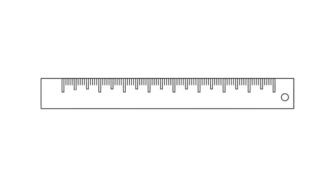 Simple Line Ruler Illustration