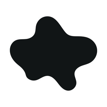 Black blob shape for design and illustration
