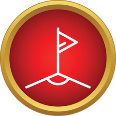 Soccer corner flag icon symbol representing a sports game or competition © ylivdesign