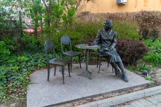 Wolomin, Poland - April 24, 2026: Monument to Zofia Nalkowska.