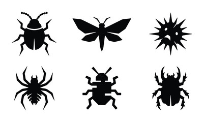 vector insect icons set on white background © Hamidur
