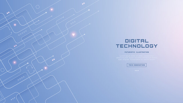 Futuristic digital design with geometric patterns and clean lines. Modern minimalist template featuring electronic elements, gradient accents, and cyber-inspired graphics.