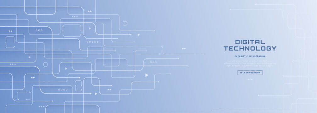 Futuristic AI circuit board background with white tech lines, electronic elements, and semiconductor chip. Modern gray digital vector illustrating connected technology.