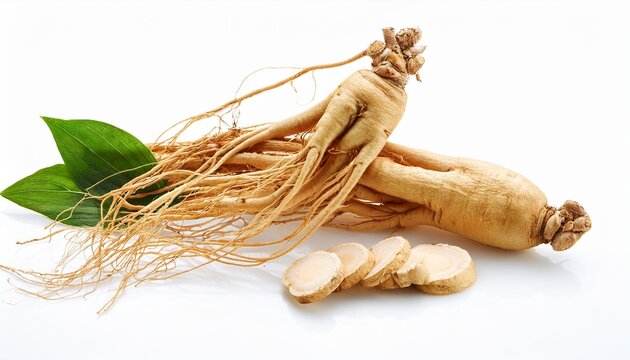 ginseng isolated on a white background
