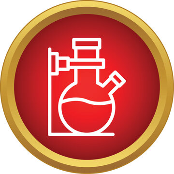 Chemical flask retort experimenting for science