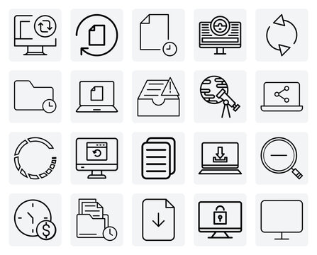 Computer Screen Status And File Management &ndash; Document Viewing, Downloads, And Secure File Sharing For Ui Design