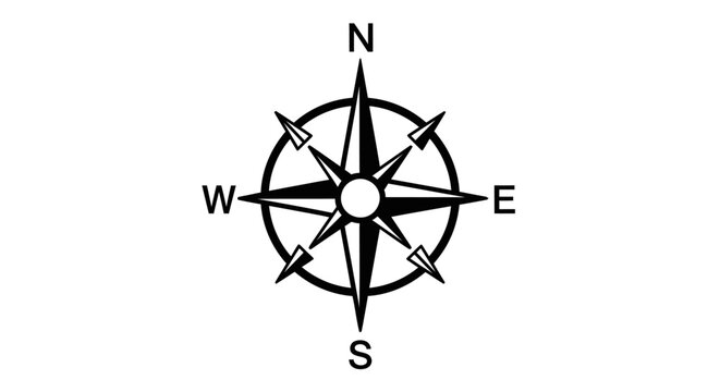 Compass Rose Icon - Navigation, Direction, and Cardinal Points