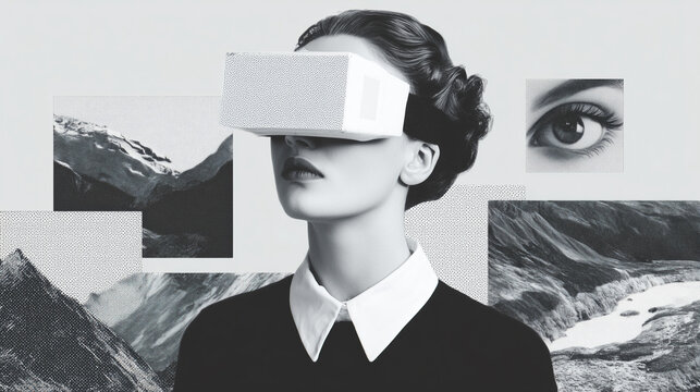 Human and technology interaction in AI-driven digital world art collage