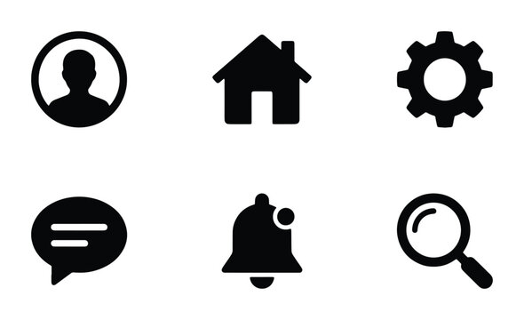 communication and notification icons vector illustration