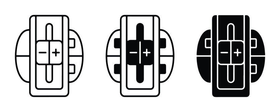 Volume Control Icons, Audio Level Sliders, Sound Adjustment Symbols, Music Player Interface Elements, Vector Graphics