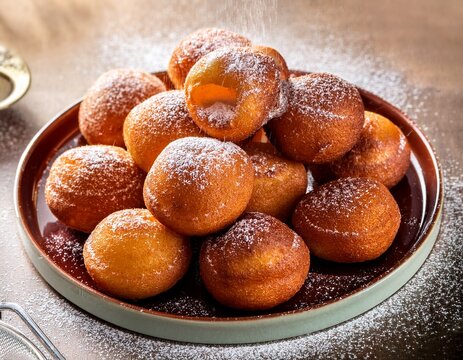 cinnamon sugar beignets on a plate