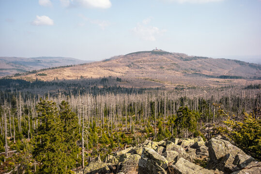 Atemberaubende Fernsicht im Harzgebirge
