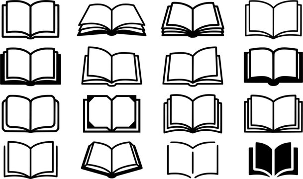 Hand drawn open book with blank pages for education and literary projects. Perfect for symbolizing knowledge, learning, and storytelling.
