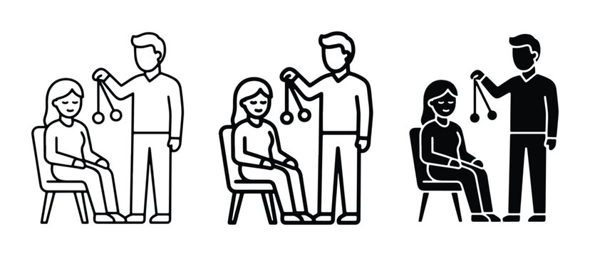 vector set of people with scales for psychometric tests