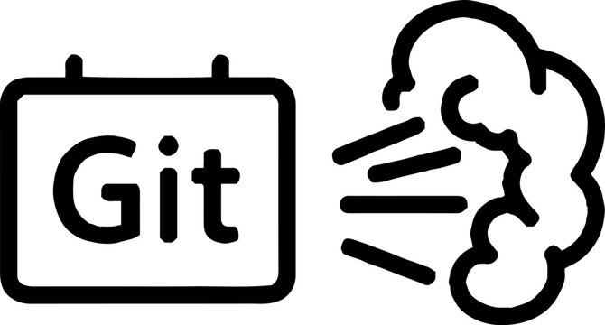 Software Development Version Control Icon Illustration