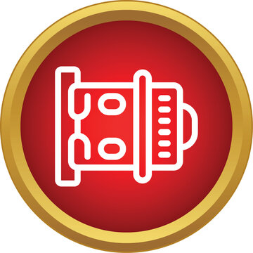 Climbing descender icon representing safety equipment for mountain sports