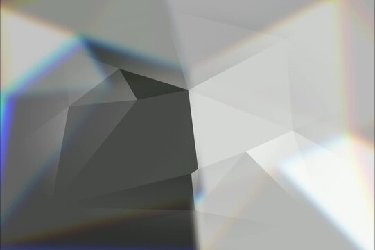 Abstract animated background of a monochrome geometric low poly polygon pattern with a slow movement. This file can be used as an elegant, clean background for corporate, fashion, or futuristic video 