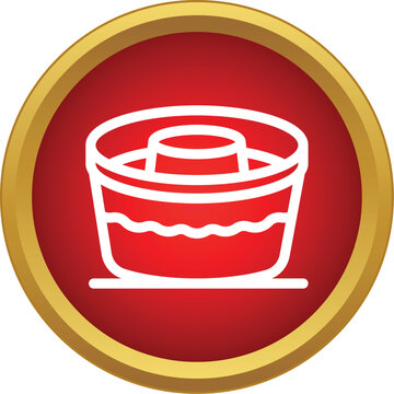 Gold ingot sycee icon representing prosperity and financial success