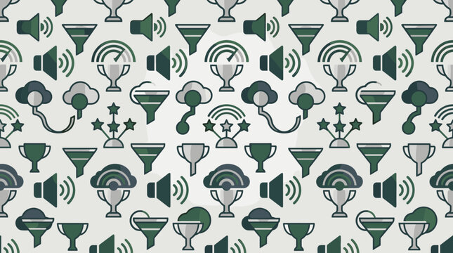 Maintenance strategy icons and home repair elements integrated into a sleek seamless repeating pattern for hardware platforms.