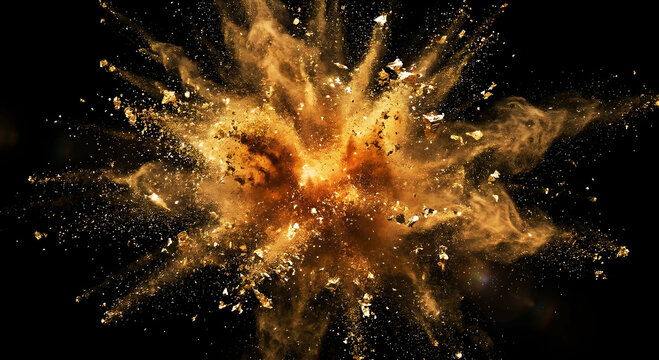 Dynamic Golden Powder Explosion