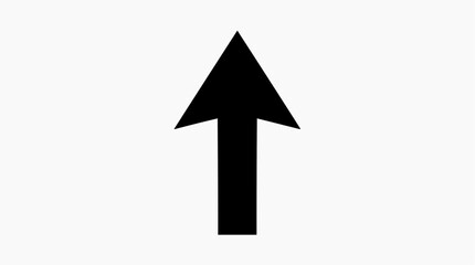 Fototapeta premium A bold and simple upward arrow in a minimalist graphic, symbolizing progress, direction, and forward motion.