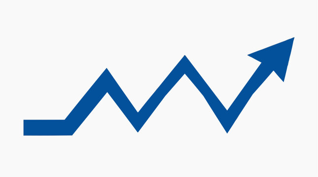 A sleek, minimalist arrow graphic rises with unwavering ambition, symbolizing growth and progress in business or investment.