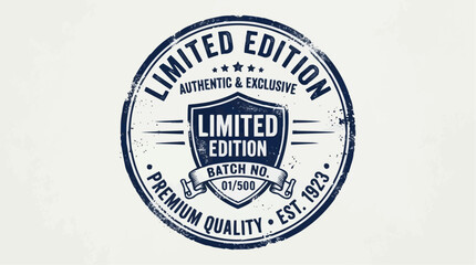 Fototapeta premium An artistic Limited Edition badge featuring vintage details, a touch of elegance, and a mark of premium quality, suitable for product promotion or marketing endeavors.