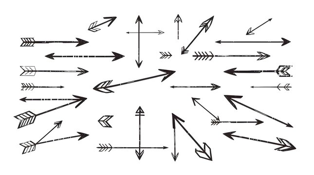 Arrows arranged in circle on white background, business cycle and process iteration concept for strategy and management planning