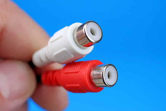 RCA connector for connecting audio and video signals. 
