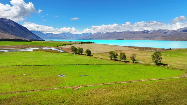 Lake Tekapo Drone Footage, New Zealand