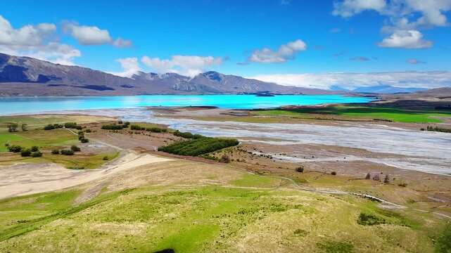 Lake Tekapo Drone Footage, New Zealand