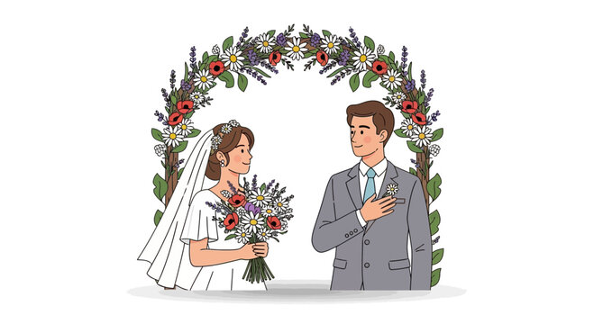 Bride and groom standing together 6.