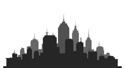 Fototapeta premium City Skyline Silhouette Urban Landscape 1.