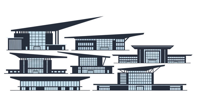 Modern multi level building architecture design.