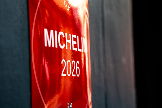 MICHELIN Guide 2026 Plaque, Luxury Dining Experience, London, England, United Kingdom