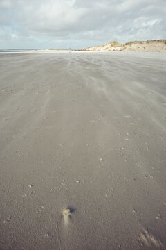 Spaziergang am windigen Strand von Blavand
