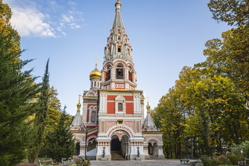 Tower and golden onion domes of the Shipka Memorial Church. © Emily_M_Wilson