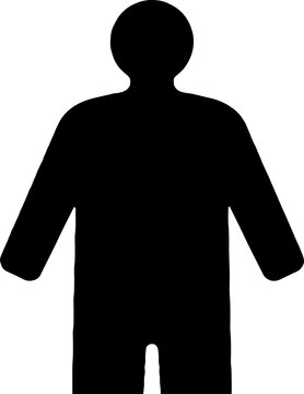 Generic human figure silhouette icon isolated on white