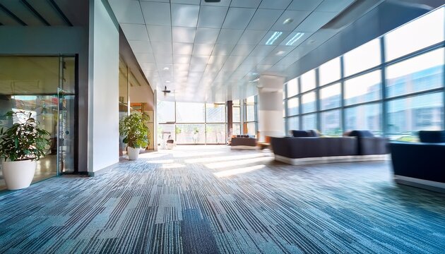 office lobby hall interior with a blurred background for business building